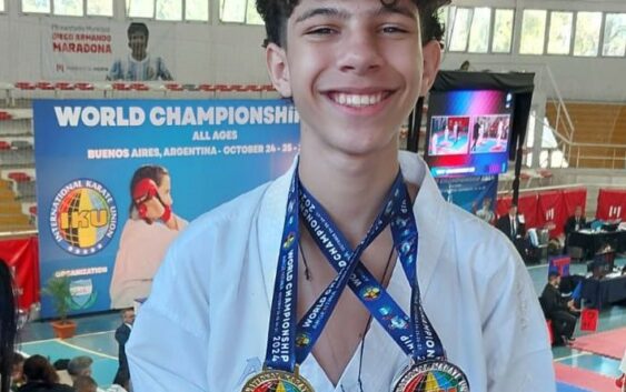 Miguel Galdino conquistou o Campeonato Mundial de Karatê